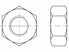 ISO 4032, M 12, 1.7218 (25CrMo4), Zn