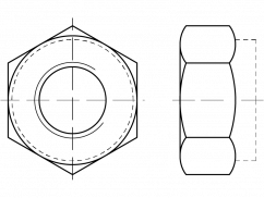 ISO 10511, 04 (8), M 4, Zn 8µm