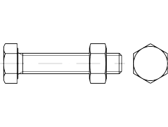 ISO 4017, 5.6, M 12 x 35, AD W7, HDG