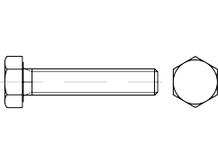 ISO 8676, 8.8, M 20 x 2 x 60, Bl