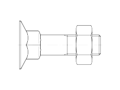 DIN 605, 4.6, M 8 x 40, Bl