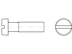 ISO 1207, steel, M 1 x 3, turned bare, Bl