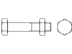 DIN 601, 4.6, M 8 x 50, Bl