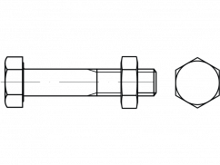 DIN 601, 4.6, M 12 x 80, HDG