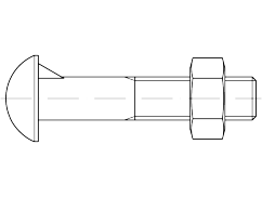 DIN 607, 4.6, M 10 x 30, Bl