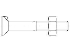 DIN 604, 4.6, M 16 x 55, Bl