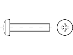 DIN 7985, 4.8, M 2.5 x 6, PZ1, Zn