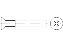 DIN 965, 4.8, M 2.5 x 4, PZ1, Zn
