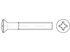 DIN 966, 4.8, M 2.5 x 10, PH1, Zn